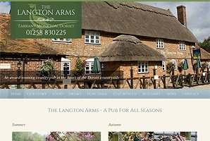 Web site design for award-winning rural pub in Dorset